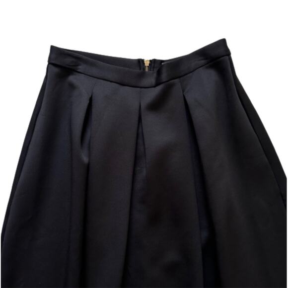 Chelsea & Theodore Skirt Black Inverted Pleat Scuba Midi Skirt Size 10 - Picture 4 of 11